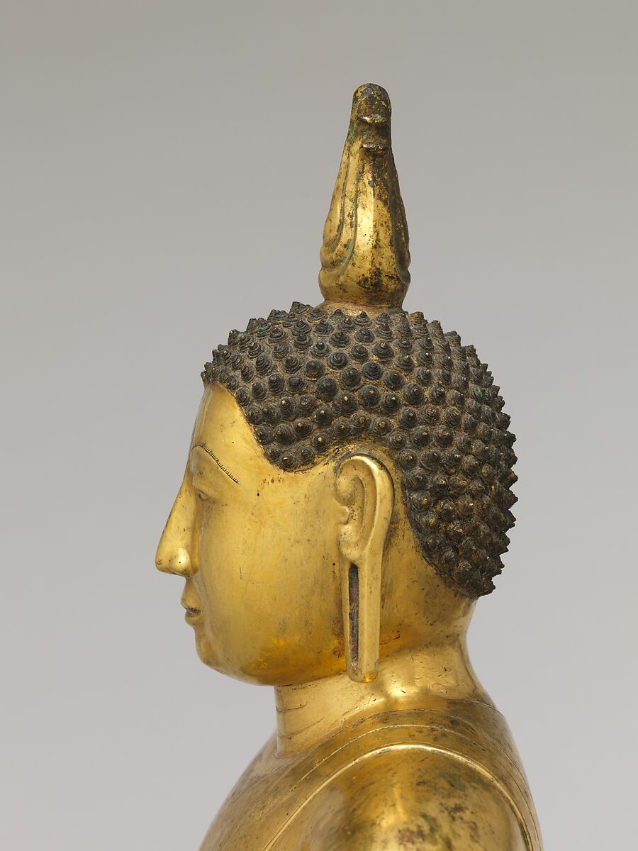 Buddha Seated in Meditation, Copper alloy with gilding, Sri Lanka. western regions