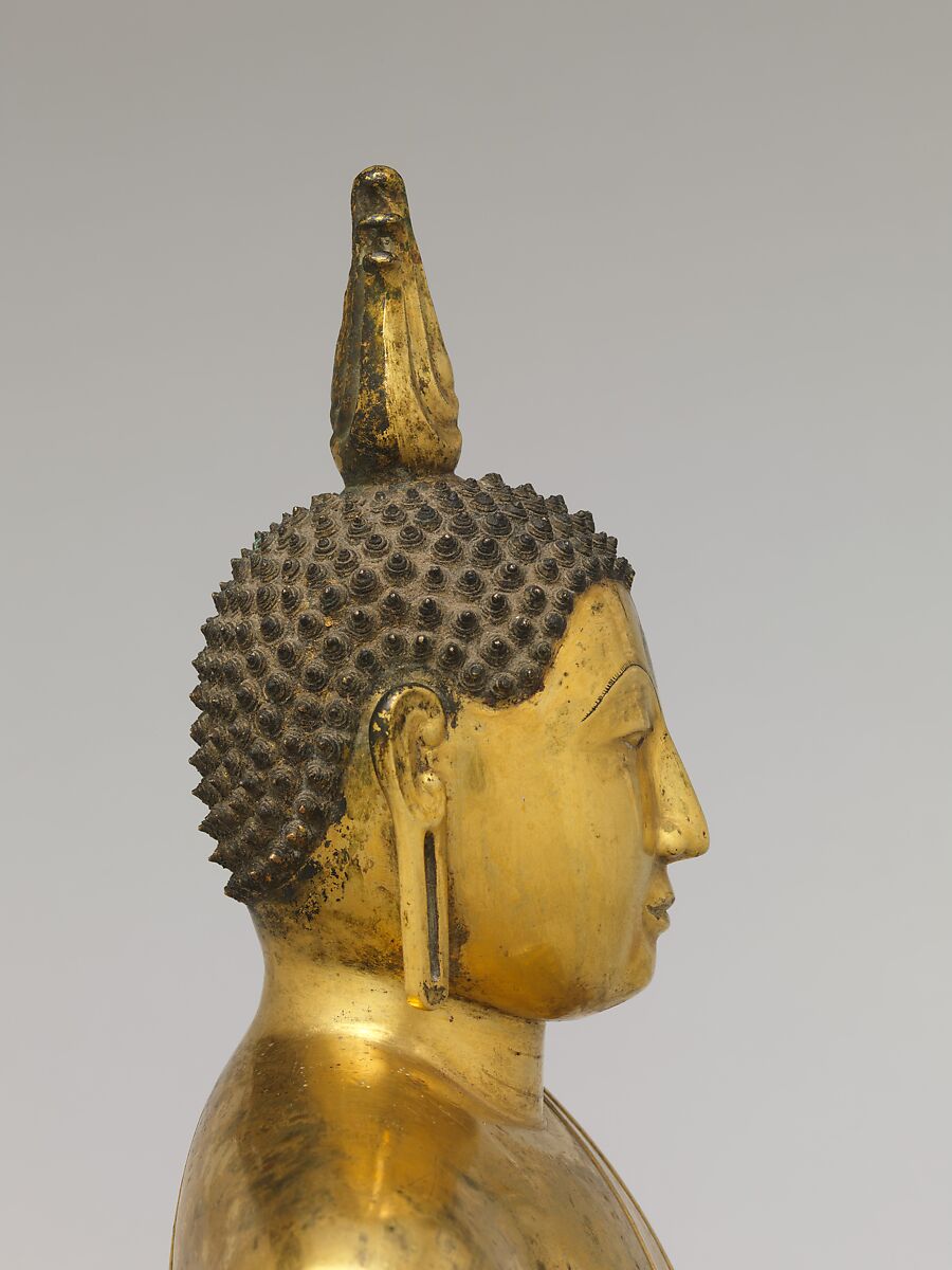 Buddha Seated in Meditation, Copper alloy with gilding, Sri Lanka. western regions