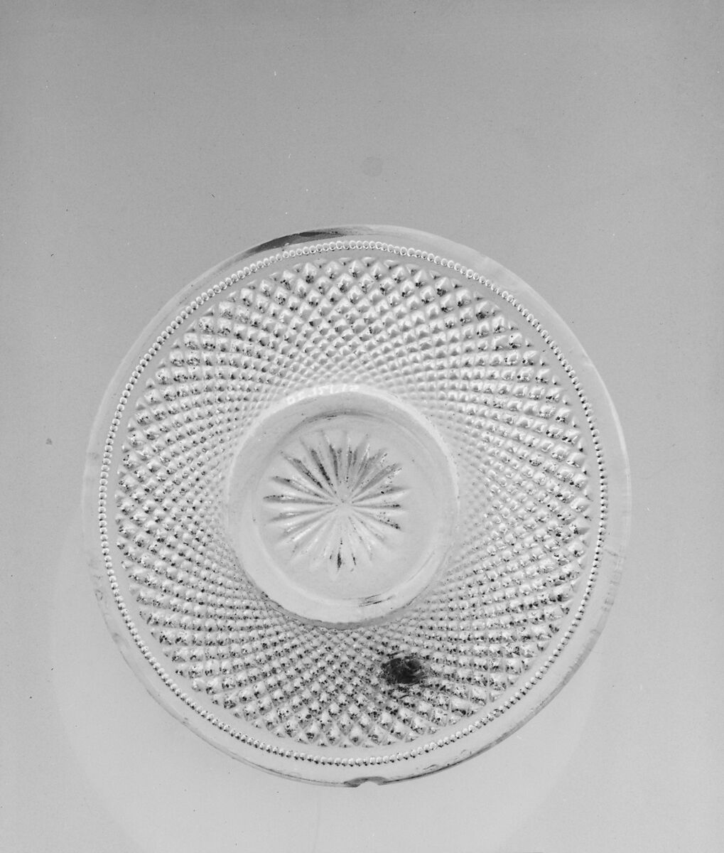 Saucer, Lacy pressed glass 