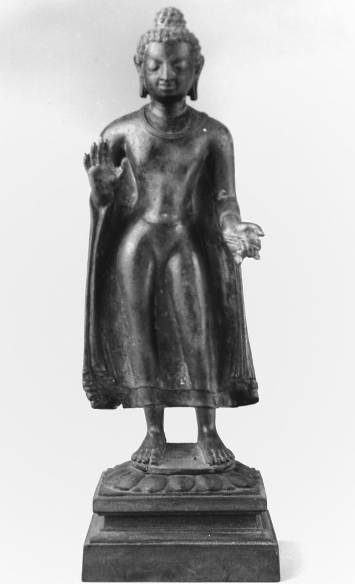 Standing Buddha, Bronze, India 