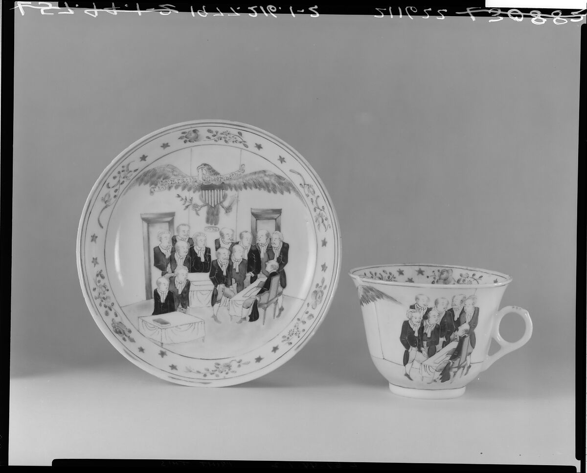 Saucer, Porcelain, Chinese, for American market