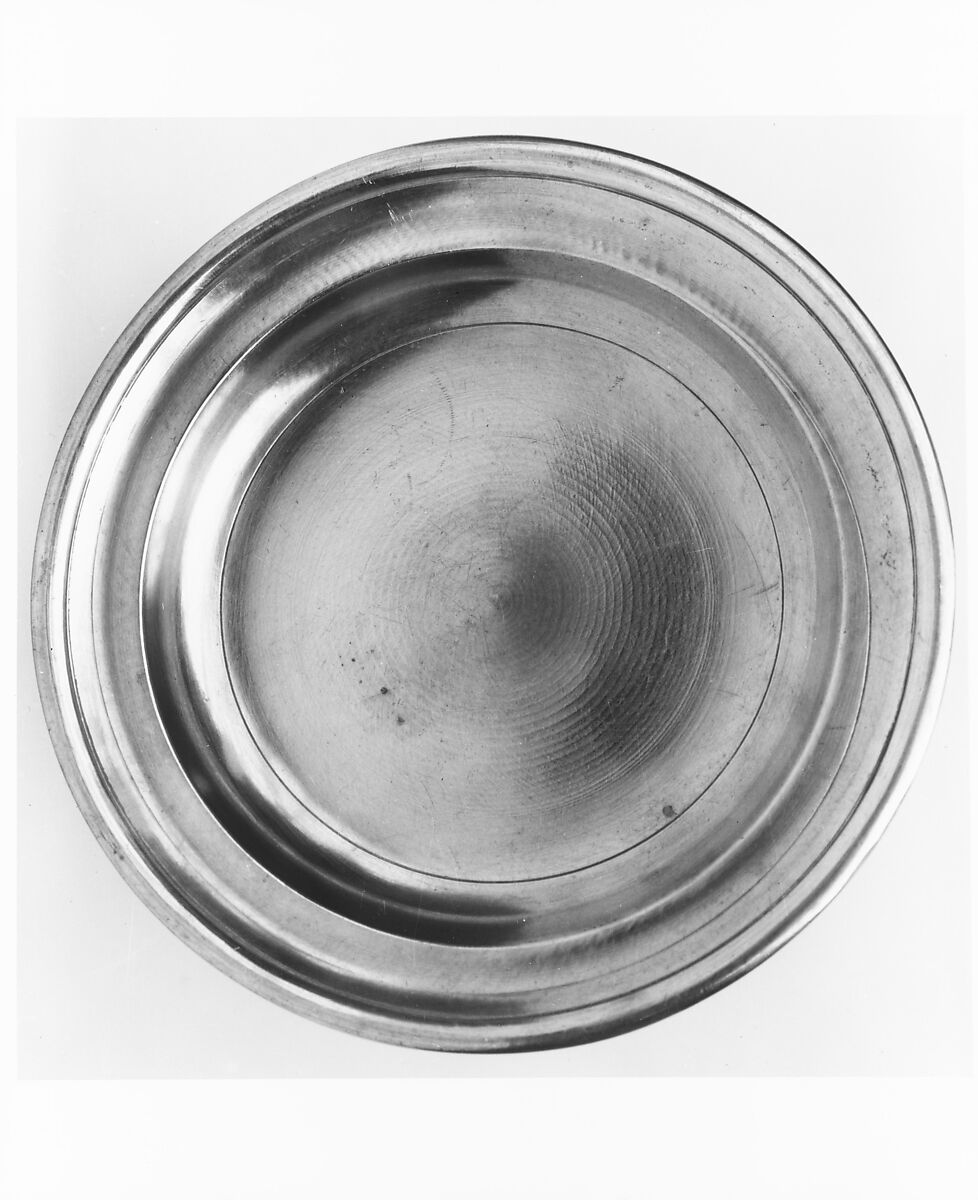 Saucer, Thomas Danforth, III (1756–1840), Pewter, American 