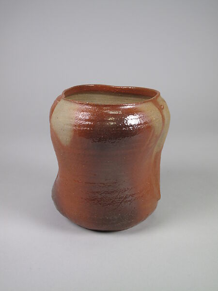 Water Jar, Anjin Abe (Japanese, born 1938), Stoneware (Bizen ware), Japan
