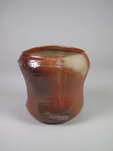 Water Jar, Anjin Abe (Japanese, born 1938), Stoneware (Bizen ware), Japan
