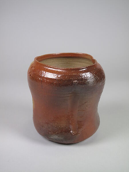 Water Jar, Anjin Abe (Japanese, born 1938), Stoneware (Bizen ware), Japan