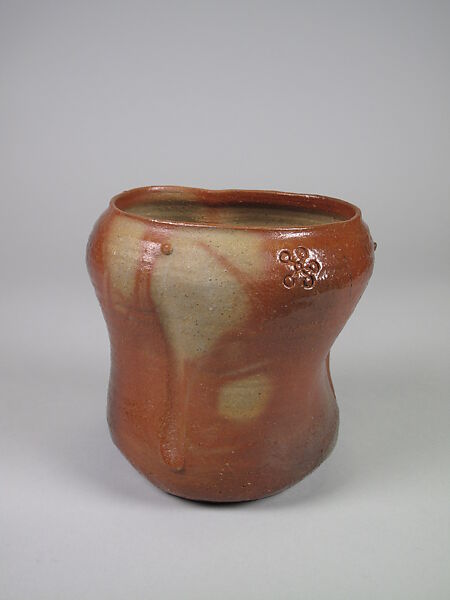 Water Jar, Anjin Abe (Japanese, born 1938), Stoneware (Bizen ware), Japan 