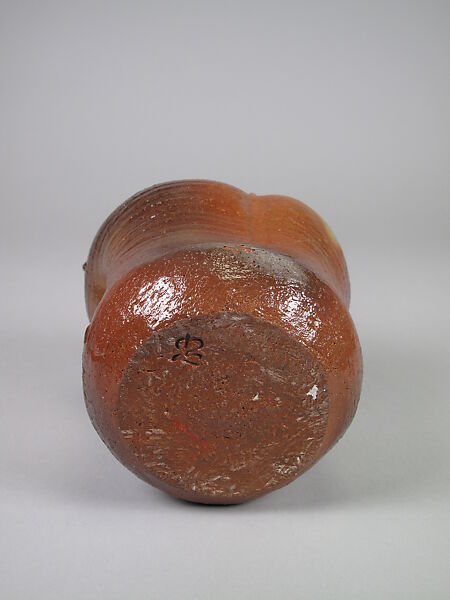 Water Jar, Anjin Abe (Japanese, born 1938), Stoneware (Bizen ware), Japan