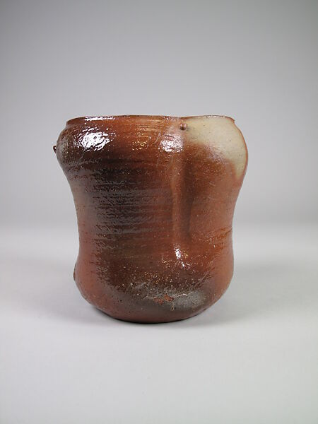 Water Jar, Anjin Abe (Japanese, born 1938), Stoneware (Bizen ware), Japan