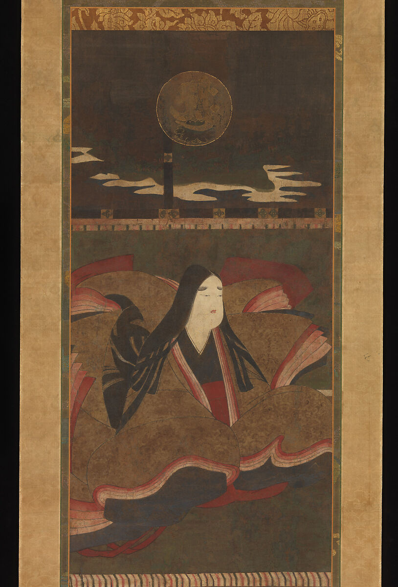 Niu Myōjin, Hanging scroll; ink, color, and gold on silk, Japan 