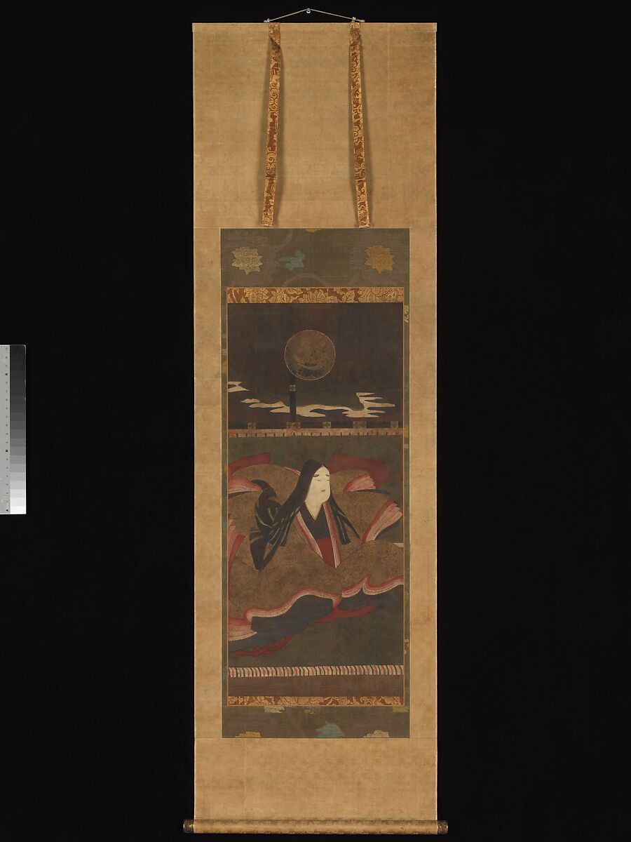Niu Myōjin, Hanging scroll; ink, color, and gold on silk, Japan
