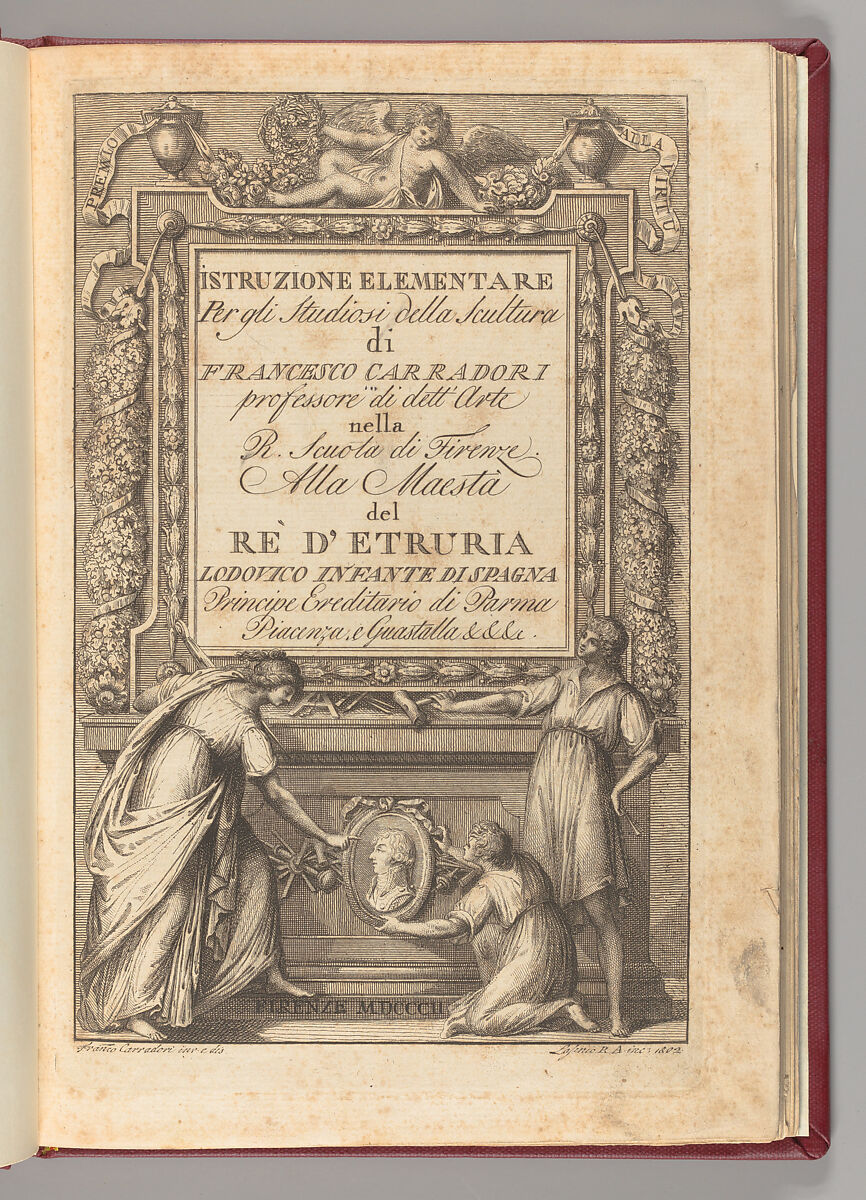 Istruzione elementare per gli studiosi della scultura, Francesco Carradori (Italian, Pistoia, 1747–1825) 