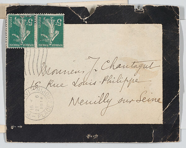 Maurice Denis, calling card, envelope, and concert ticket, Anonymous, Engraving and letterpress