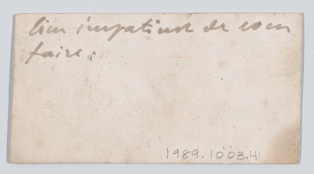 Eugène Delacroix, calling card, Anonymous, Engraving