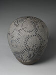 Round Closed Vessel, Kitamura Junko  Japanese, Stoneware with slip inlay, Japan