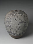 Round Closed Vessel, Kitamura Junko (Japanese, born 1956), Stoneware with slip inlay, Japan