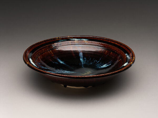 Bowl (Hachi), Munakata Ryoichi VII (Japanese, born 1933), Stoneware with iron brown, blue, and white glaze, Japan