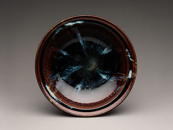 Bowl (Hachi), Munakata Ryoichi VII (Japanese, born 1933), Stoneware with iron brown, blue, and white glaze, Japan 