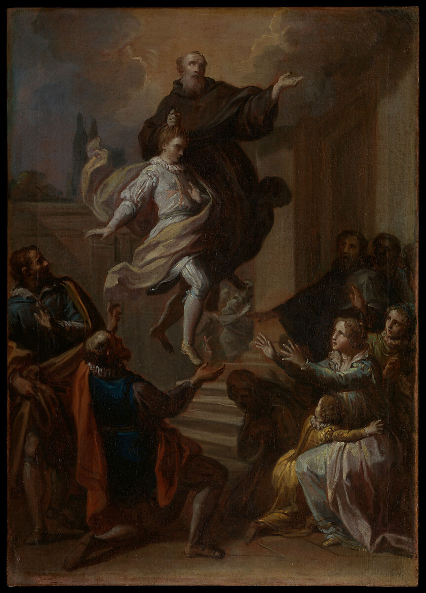 A Miracle of Saint Joseph of Cupertino (1603–1663), Placido Costanzi (Italian, Rome 1702–1759 Rome), Oil on canvas 