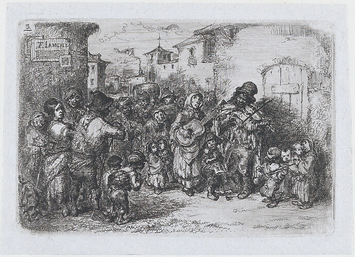 Plate 3: a group street musicians, from the series of customs and pastimes of the Spanish people