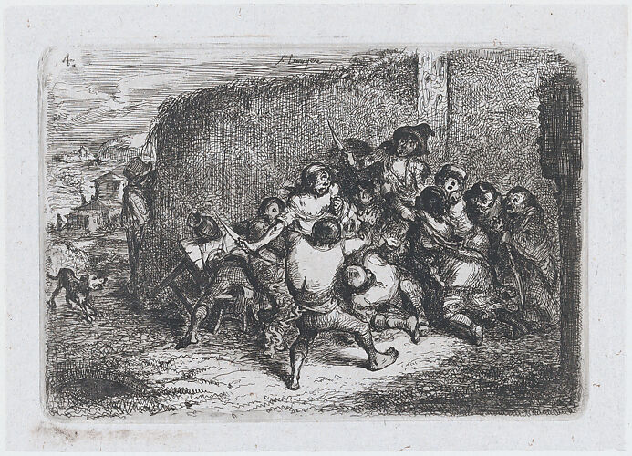 Plate 4: a street brawl, from the series of customs and pastimes of the Spanish people