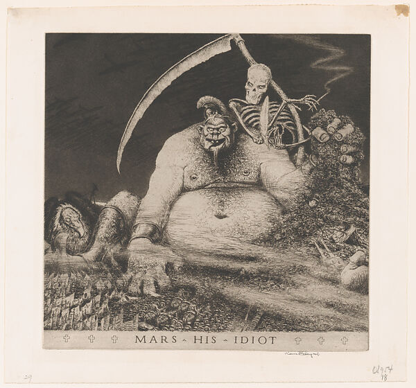 Mars His Idiot, Kerr Eby (Canadian (born Japan), Tokyo 1889–1946 Norwalk, Connecticut), Etching and sandpaper ground 