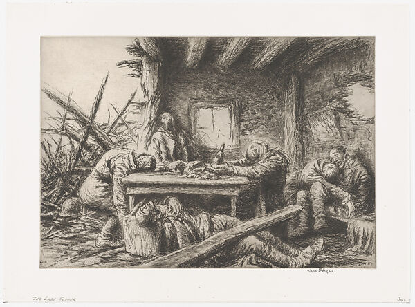 The Last Supper, Kerr Eby (Canadian (born Japan), Tokyo 1889–1946 Norwalk, Connecticut), Etching and sandpaper ground 