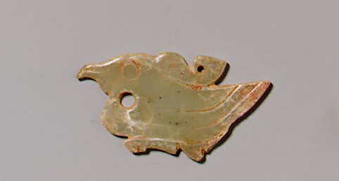 Plaque in the Shape of a Bird, Jade (nephrite), China 