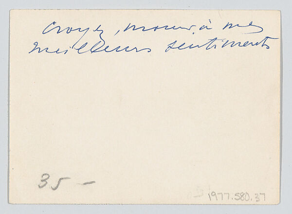 Jacques Villon, calling card, Anonymous, Engraving