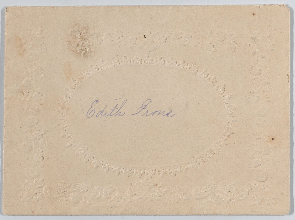 Valentine, Anonymous, Cameo-embossed  open-work lace paper, chromolithography, colored paper, ink 