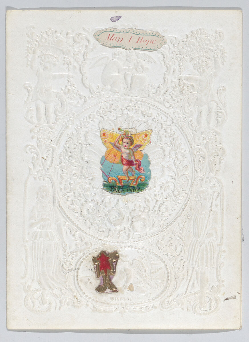 Valentine, Anonymous, Cameo-embossed  paper, chromolithography  