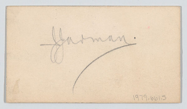 Duveen Brothers, calling card, Anonymous, Engraving