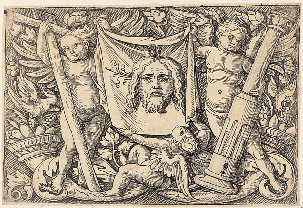 Angels with the Sudarium, Daniel Hopfer (German, Kaufbeuren 1471–1536 Augsburg), Etching 
