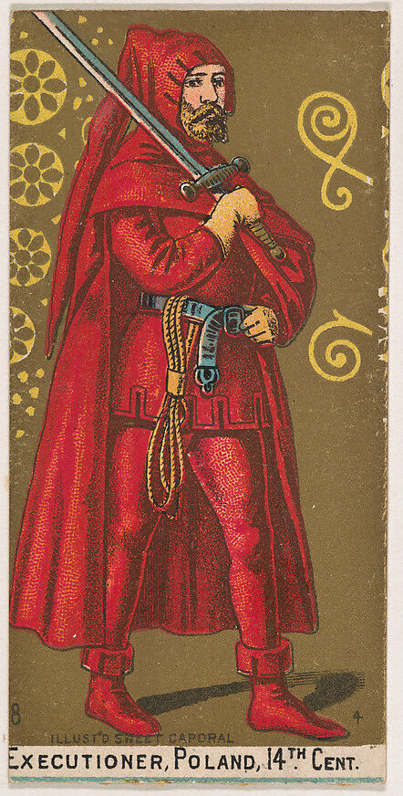 Issued by Kinney Brothers Tobacco Company - Executioner, Poland, 14th  Century, from the Military Series (N224) issued by Kinney Tobacco Company  to promote Sweet Caporal Cigarettes