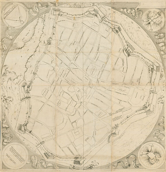 Survey of Vienna, Augustin Hirschvogel (German, Nuremberg 1503–1553 Vienna), Etching 