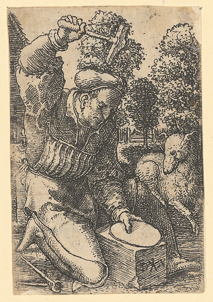 The Smith, Dirck Vellert (Netherlandish, Amsterdam (?) ca. 1480/85–ca. 1547), Etching 