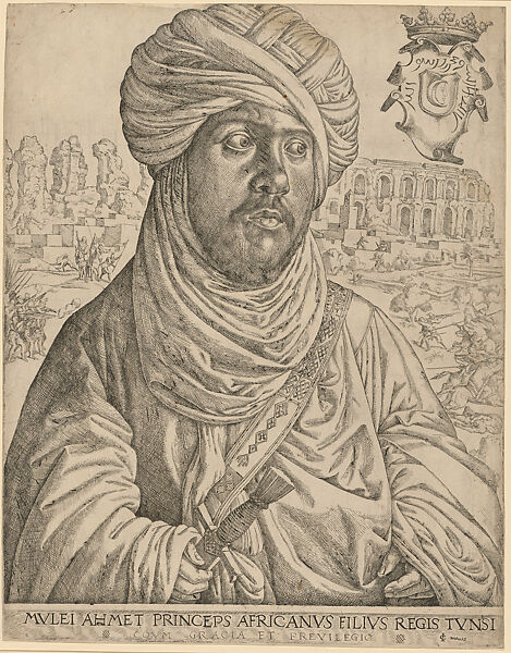Mulay Ahmad, Jan Cornelisz Vermeyen (Netherlandish, Beverwijk ca. 1504–1559 Brussels), Etching 