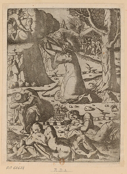 Agony in the Garden, Léonard Limosin (ca. 1505–1575/1577), Etching 