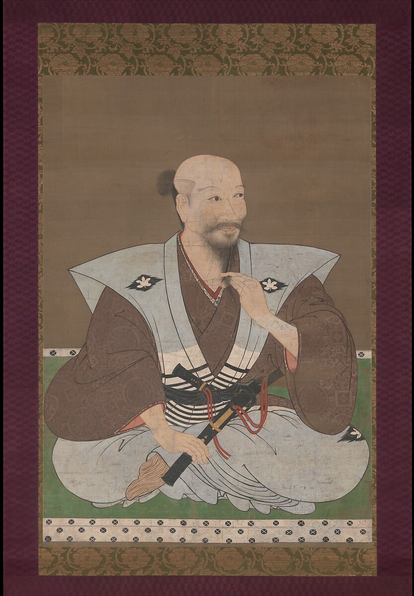 Portrait of a Warrior, Unidentified artist Japanese, late 16th century, Hanging scroll; ink and color on silk, Japan