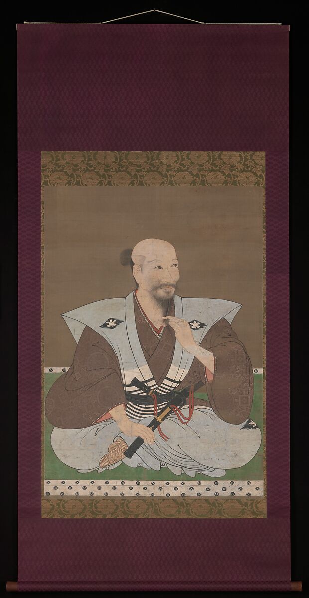 Portrait of a Warrior, Unidentified artist Japanese, late 16th century, Hanging scroll; ink and color on silk, Japan