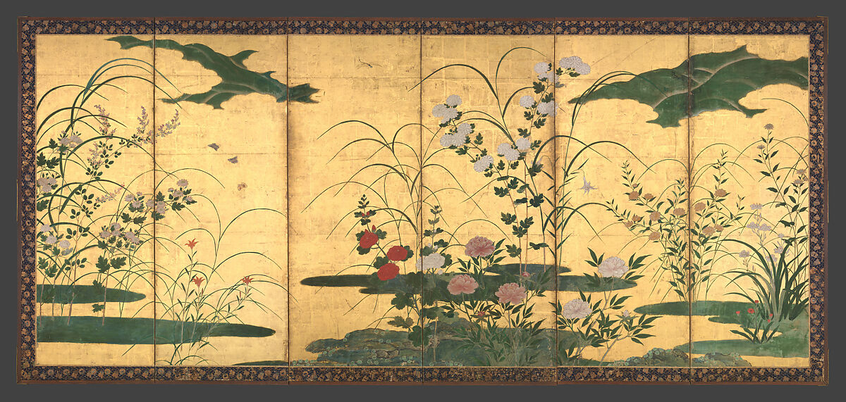 Circle of Kano Mitsunobu 狩野光信 | Flowers and Grasses of the 