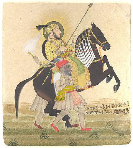 Maharana Sangram Singh Riding a Prize Stallion