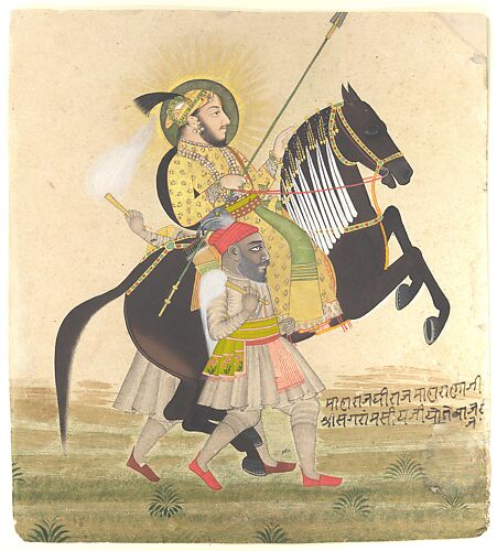 Attributed to Sahib Ram, Head of Krishna: cartoon for a mural of the  Raslila, India (Rajasthan, Jaipur)