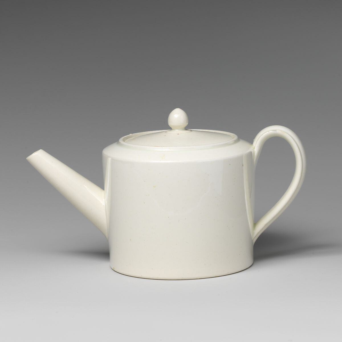 Miniature teapot (part of a set), Soft-paste porcelain, British 