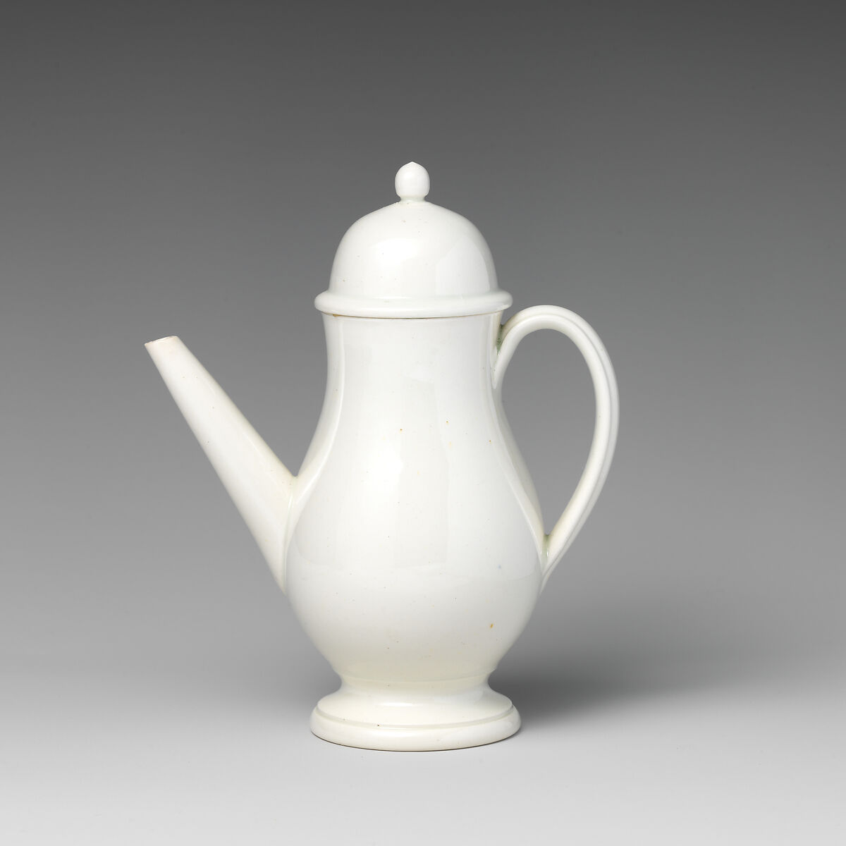 Miniature coffeepot (part of a set), Soft-paste porcelain, British 
