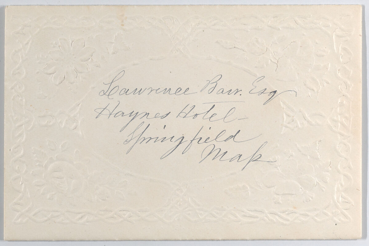 Valentine, Anonymous, Cameo-embossed  open-work lace paper, colored paper, chromolithography, ink 