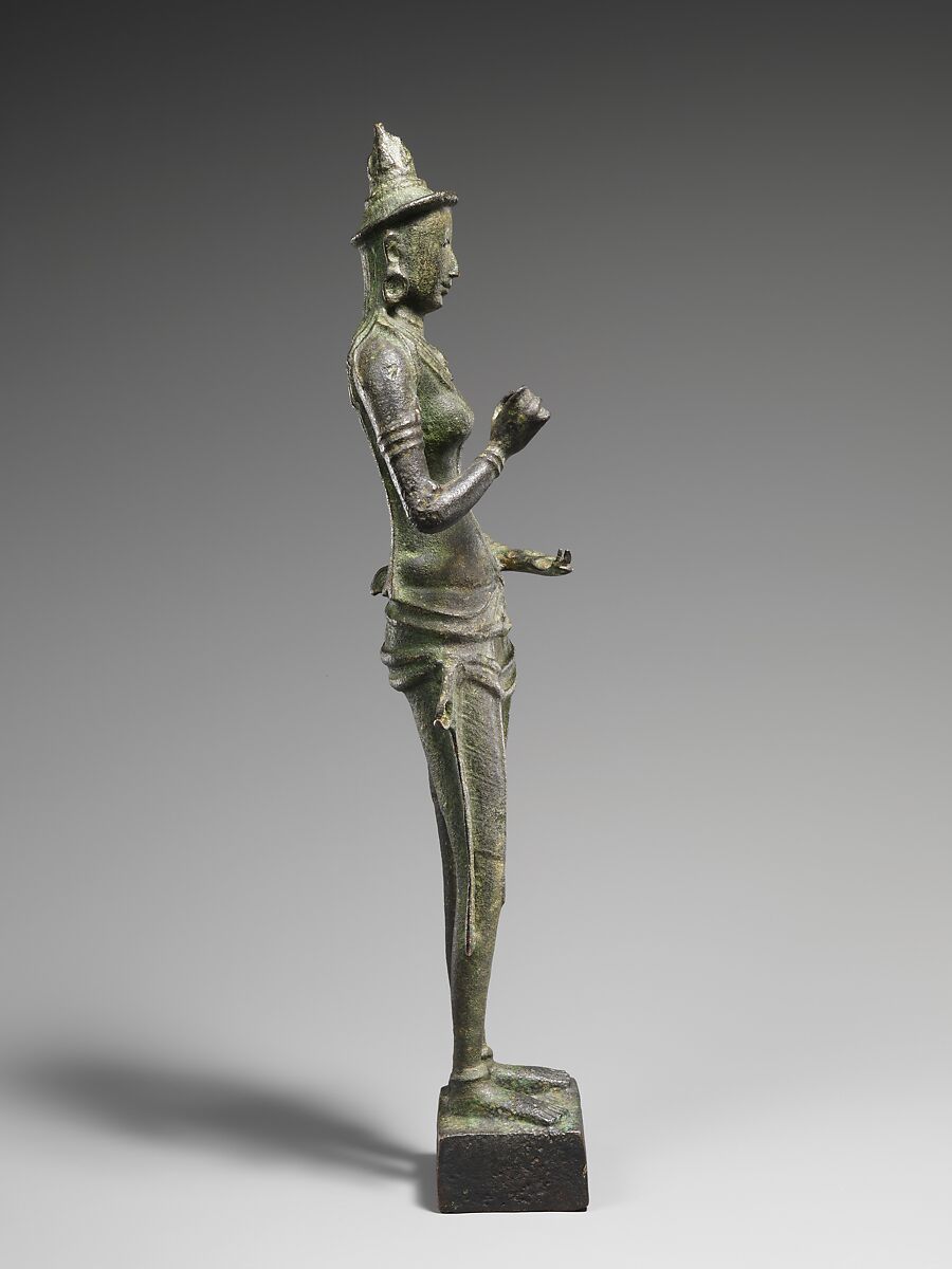 Standing Goddess, Bronze, India (Andhra Pradesh)