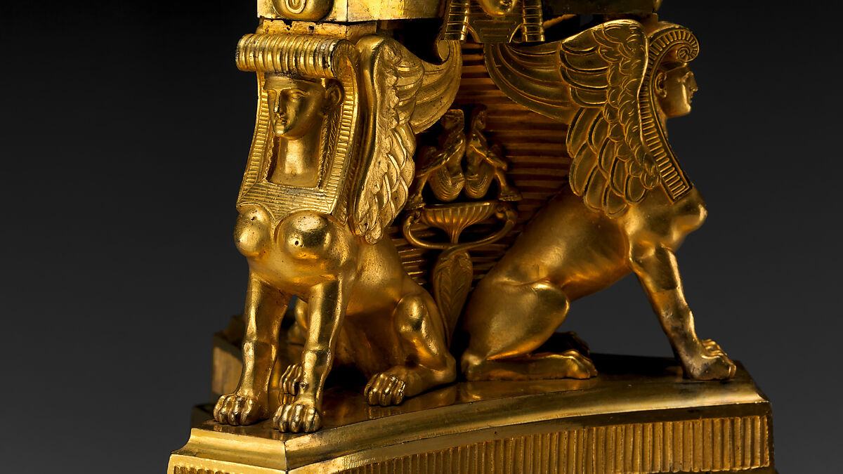 Egyptomania candelabrum (one of a pair), Alexis Decaix (British, active 1778–1811), Gilded bronze, British