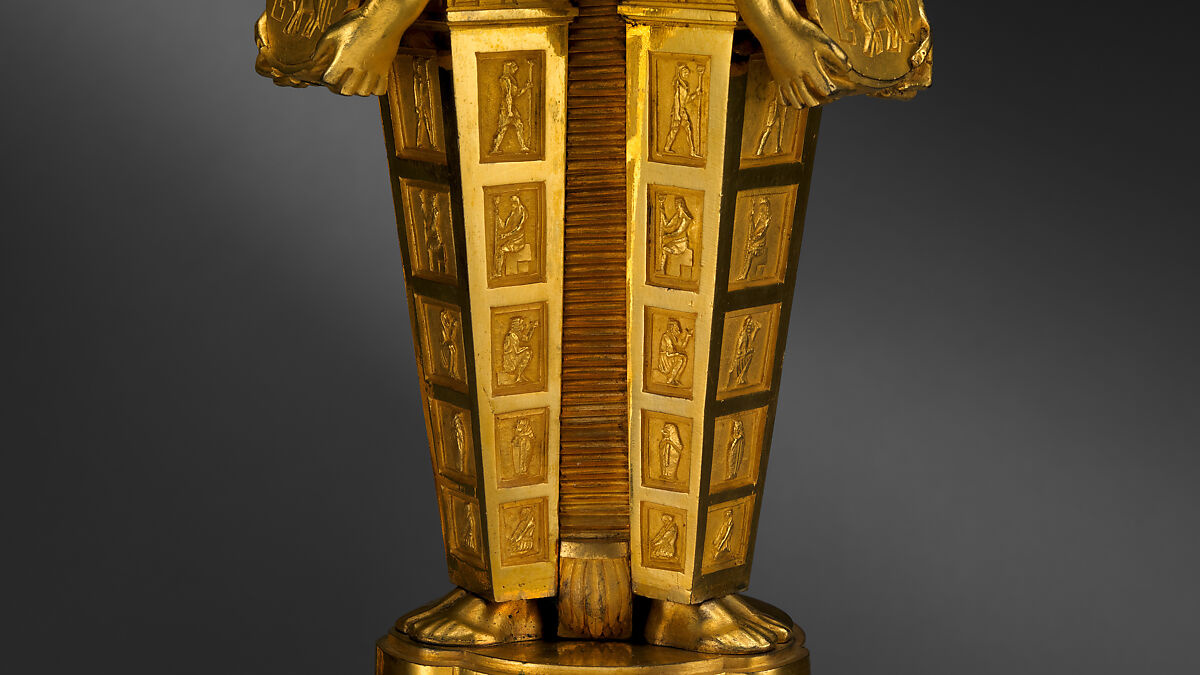 Egyptomania candelabrum (one of a pair), Alexis Decaix (British, active 1778–1811), Gilded bronze, British