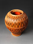 Flower Basket (Hineri-gumi hanakago), Kosuge Kōgetsu (Japanese, born 1932), Cured timber bamboo (sarashi) and rattan, Japan