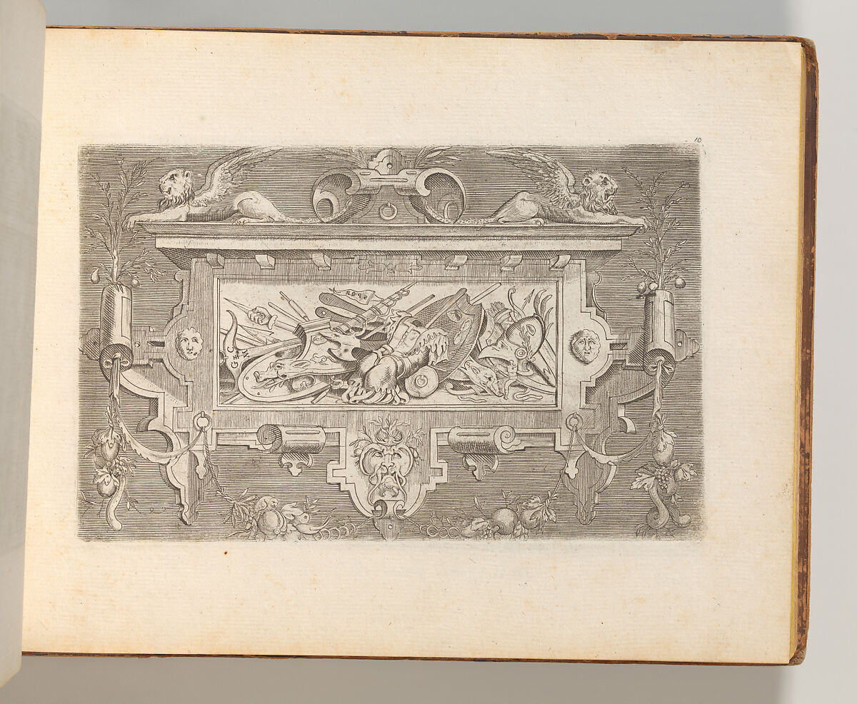 Targhe ed altri ornati di varie e capricciose invenzioni (Cartouches and other ornaments of various and capricious invention, page 10), After Jacob Floris (Central European, 1524–1581), Etching and engraving 